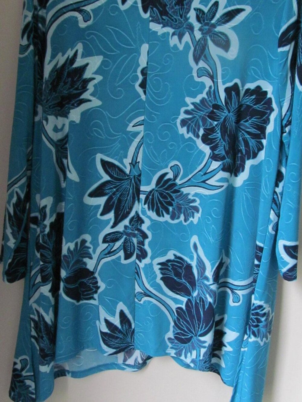 WOMANS BLUE TUNIC TOP BY JM COLLECTIONS SZ PXL